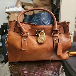 Michael Kors Hamilton brown Medium Lock&Key handbag